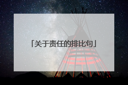 关于责任的排比句