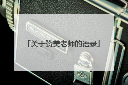 关于赞美老师的语录