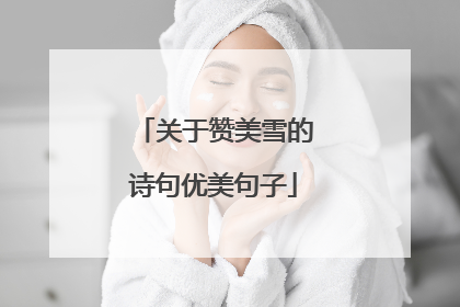 关于赞美雪的诗句优美句子