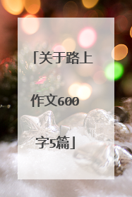 关于路上作文600字5篇
