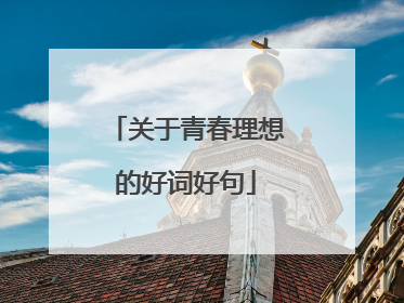 关于青春理想的好词好句
