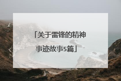 关于雷锋的精神事迹故事5篇