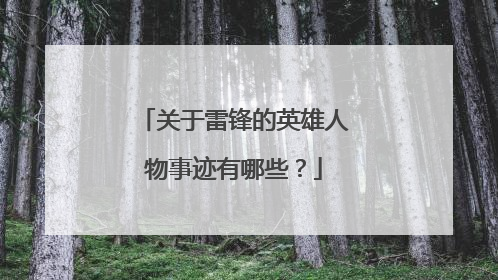 关于雷锋的英雄人物事迹有哪些？