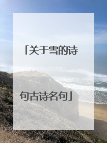关于雪的诗句古诗名句
