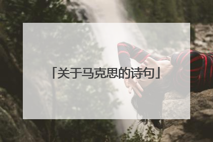 关于马克思的诗句