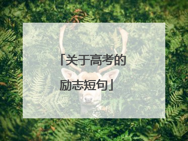 关于高考的励志短句