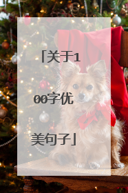 关于100字优美句子