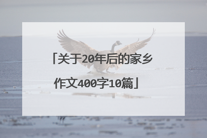 关于20年后的家乡作文400字10篇