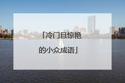 冷门且惊艳的小众成语