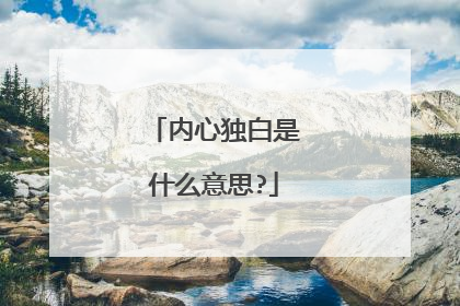 内心独白是什么意思?