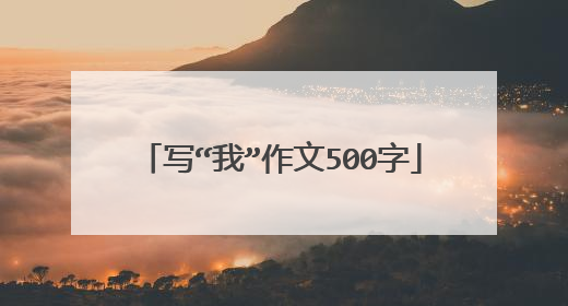 写“我”作文500字