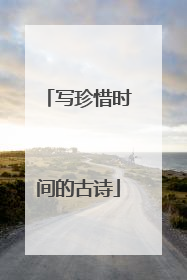 写珍惜时间的古诗