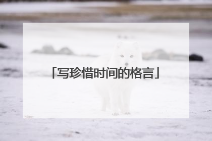 写珍惜时间的格言