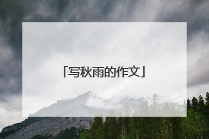 写秋雨的作文
