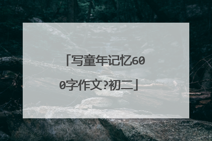 写童年记忆600字作文?初二
