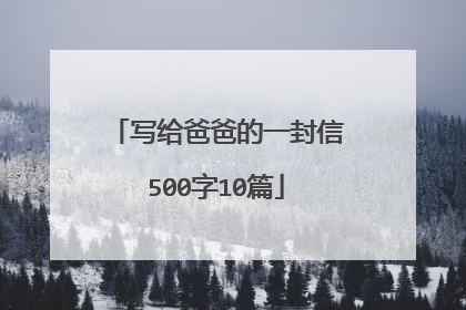 写给爸爸的一封信500字10篇