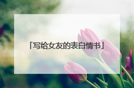 写给女友的表白情书