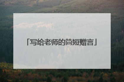 写给老师的简短赠言