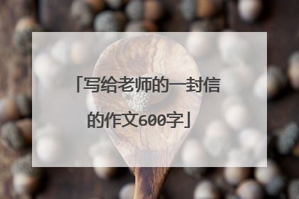 写给老师的一封信的作文600字