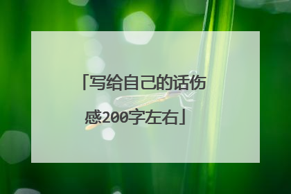 写给自己的话伤感200字左右