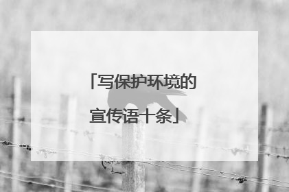 写保护环境的宣传语十条