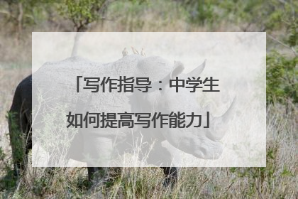 写作指导:中学生如何提高写作能力