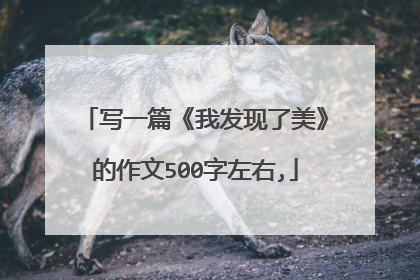 写一篇《我发现了美》的作文500字左右,