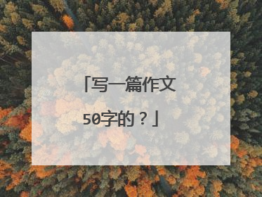 写一篇作文50字的？