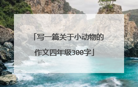写一篇关于小动物的作文四年级300字