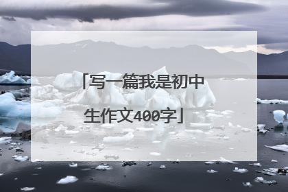 写一篇我是初中生作文400字