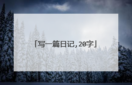 写一篇日记,20字