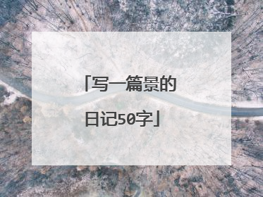 写一篇景的日记50字