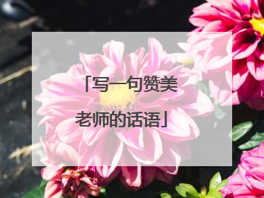 写一句赞美老师的话语