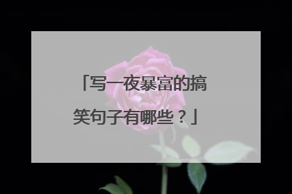写一夜暴富的搞笑句子有哪些？
