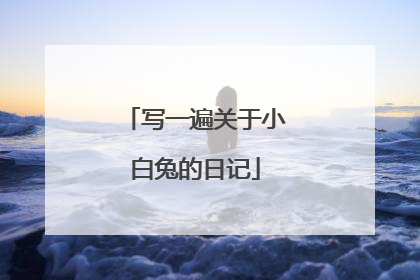 写一遍关于小白兔的日记