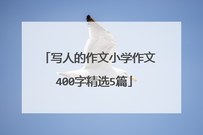 写人的作文小学作文400字精选5篇