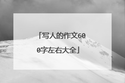 写人的作文600字左右大全