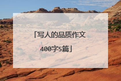 写人的品质作文400字5篇
