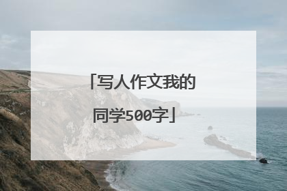 写人作文我的同学500字