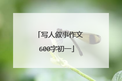写人叙事作文600字初一
