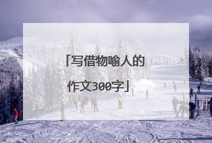 写借物喻人的作文300字