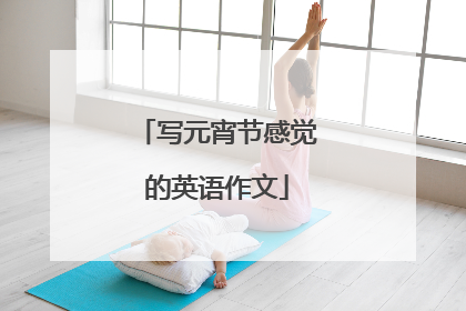 写元宵节感觉的英语作文