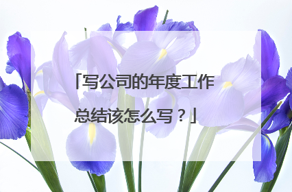 写公司的年度工作总结该怎么写？