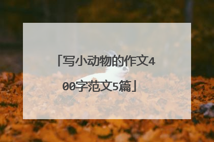 写小动物的作文400字范文5篇