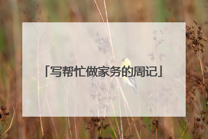 写帮忙做家务的周记