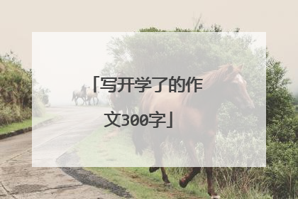 写开学了的作文300字