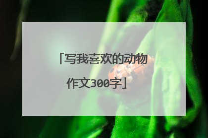 写我喜欢的动物作文300字
