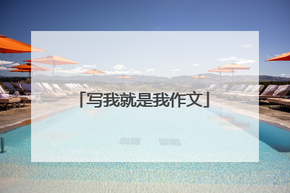 写我就是我作文