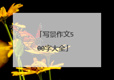 写景作文500字大全