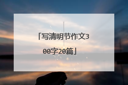 写清明节作文300字20篇